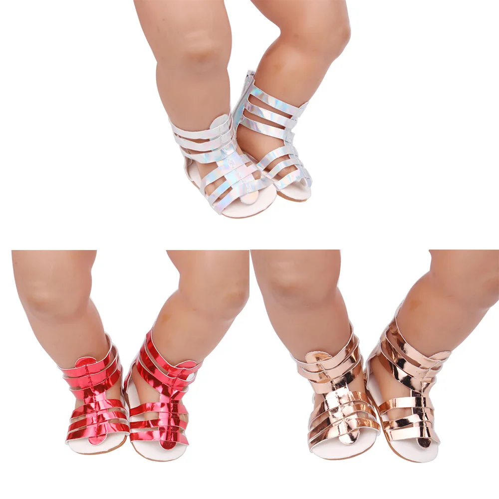 Doll Shoes Shiny Sandals Red Gold Silver White Fits 43cm Baby Doll and 18 Inch Girl Doll G144-G146
Doll Shoes Shiny Sandals Red Gold Silver White Fits 43cm Baby Doll and 18 Inch Girl Doll G144-G146