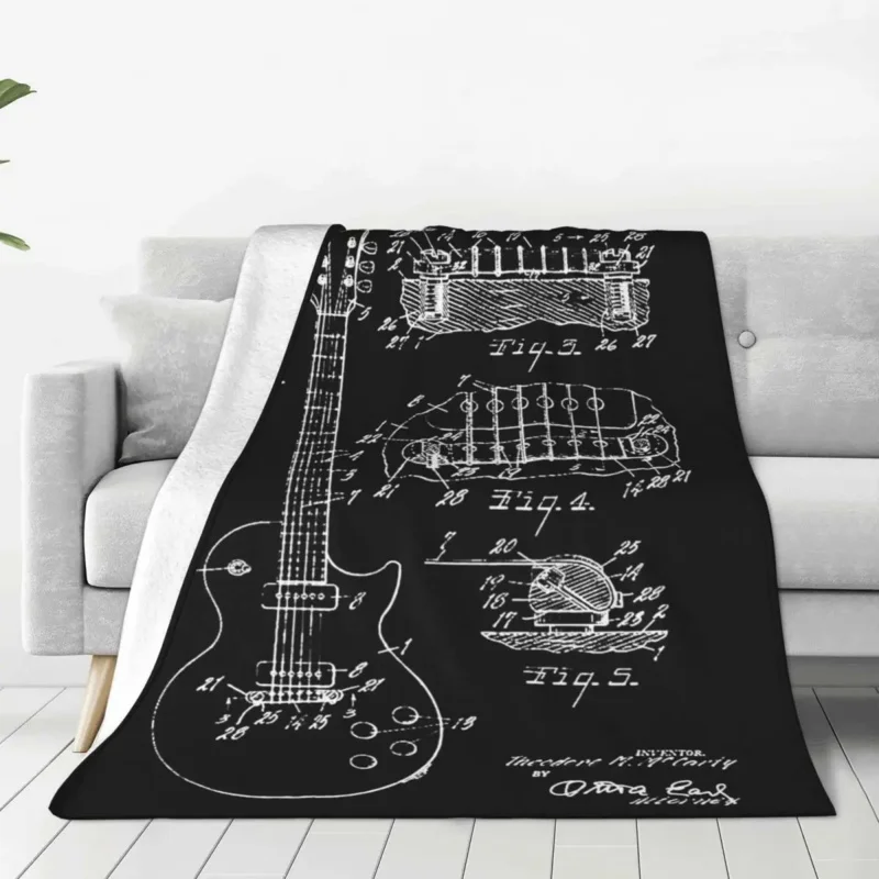 Patent Acoustic Electric Guitar Structure Music Blanket Youth Art Singular Flannel Throw Blanket Ultra-Soft Warm Bedspreads
Patent Acoustic Electric Guitar Structure Music Blanket Youth Art Singular Flannel Throw Blanket Ultra-Soft Warm Bedspreads