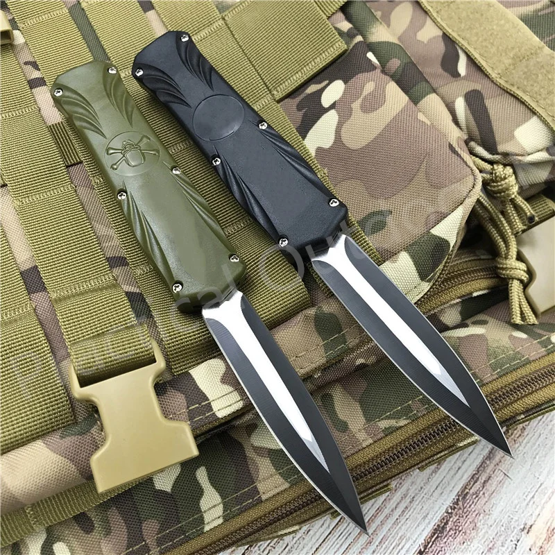 

NEW Pocket AU.TO Open Outdoor 440C Blade Hunting Knife Tactical Combat EDC Folding Knives ABS Handle Survival Tool with Clip