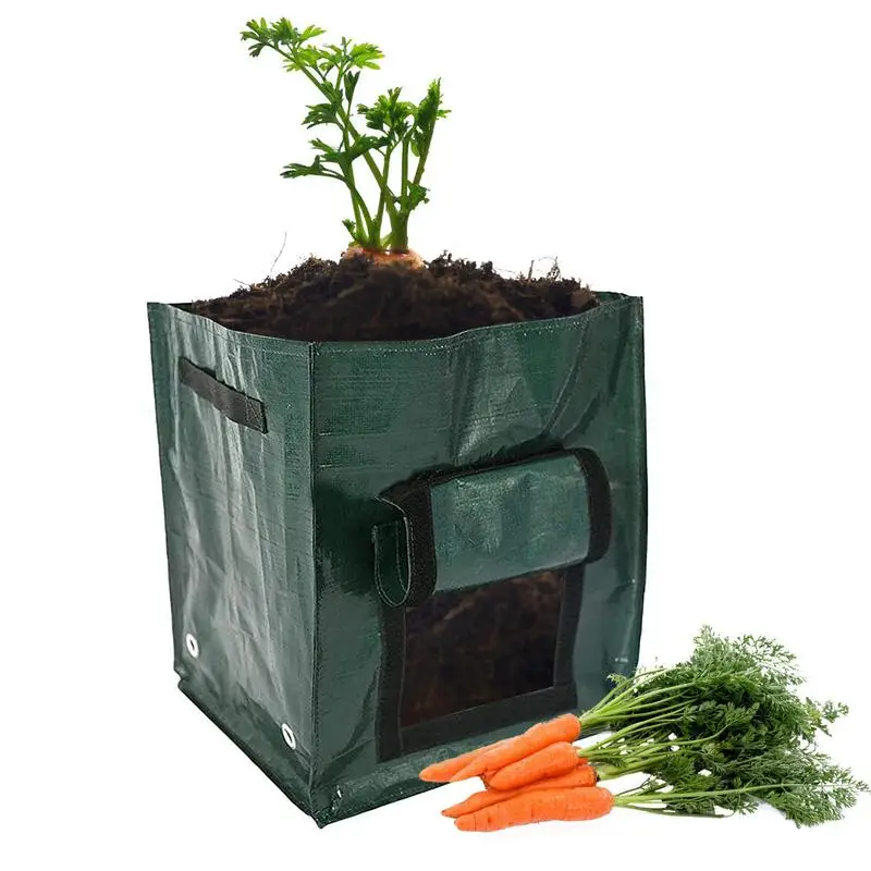 Garden Planting Bag Heavy Duty Fabric Grow Bags With Handle And Harvest Window Planter Pot Plant Garden Bags To Grow Vegetables 
Garden Planting Bag Heavy Duty Fabric Grow Bags With Handle And Harvest Window Planter Pot Plant Garden Bags To Grow Vegetables