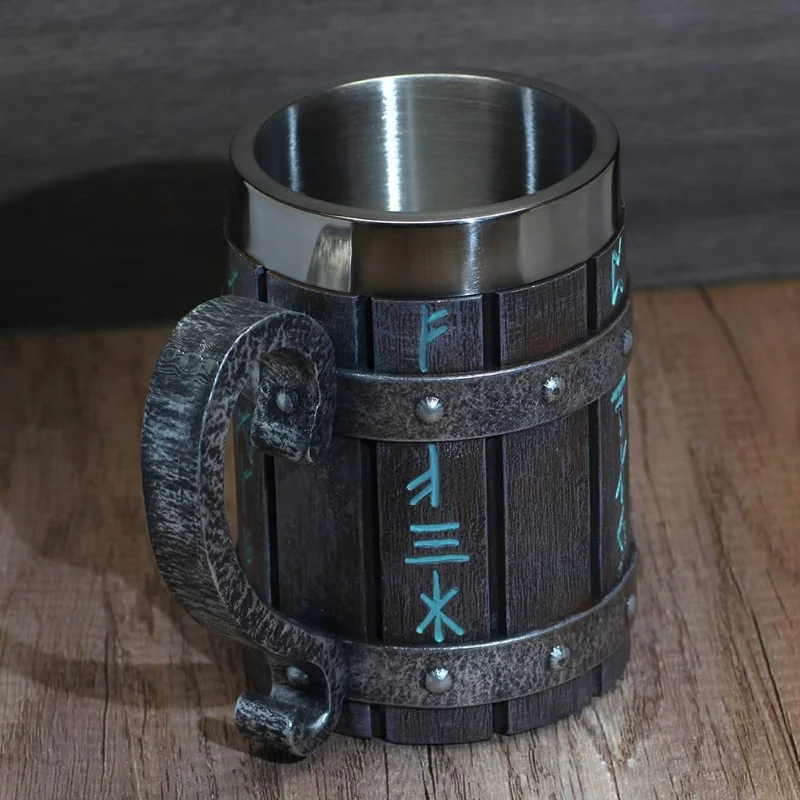 Stainless Steel Liner Coffee Cup Tea Mug Large Capacity Mug Pub Bar Party Gift Viking Vintage Oak Barrel Beer Mug Stein with
Stainless Steel Liner Coffee Cup Tea Mug Large Capacity Mug Pub Bar Party Gift Viking Vintage Oak Barrel Beer Mug Stein with