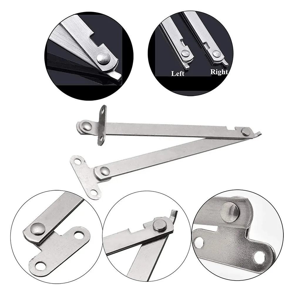 2pcs Stainless Steel Hinges Furniture Cabinet Door Support Hinges Folding 180 Degree Two-fold Strut Cabinet Door Support
2pcs Stainless Steel Hinges Furniture Cabinet Door Support Hinges Folding 180 Degree Two-fold Strut Cabinet Door Support