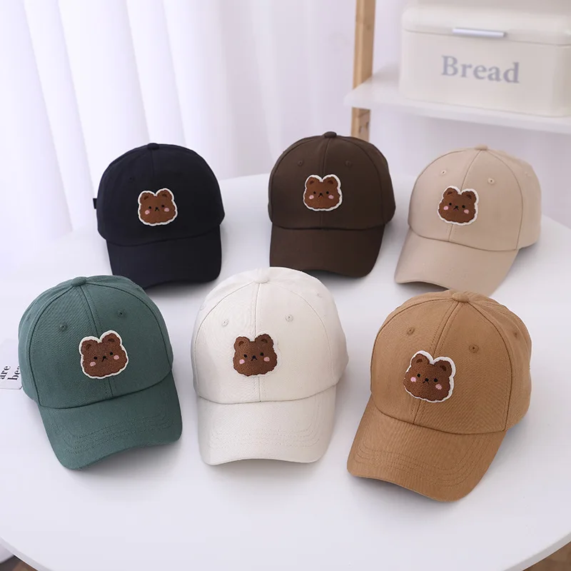 2023 New Children's Peaked Hat For Kids Adjustable Cute Label Bear Sun Hat Cotton Baseball Cap Casual Peaked Cap For Boys Girls
2023 New Children's Peaked Hat For Kids Adjustable Cute Label Bear Sun Hat Cotton Baseball Cap Casual Peaked Cap For Boys Girls