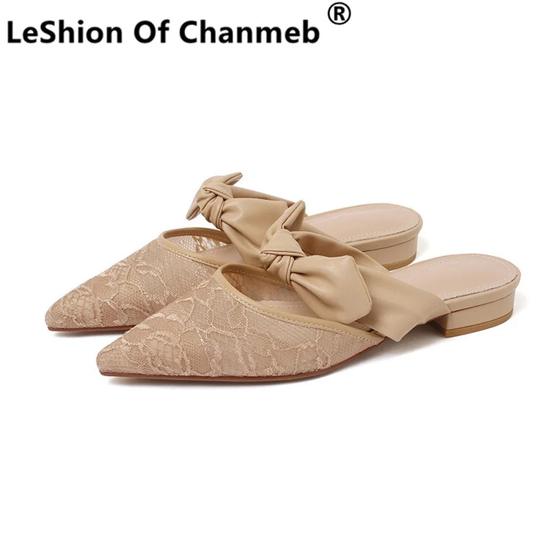 LeShion Of Chanmeb Floral Mesh Lace Mules Women Big Sweet Bow-tie Bowknot Flat Shoes Ladies Black Nude Slippers Spring Summer 40
LeShion Of Chanmeb Floral Mesh Lace Mules Women Big Sweet Bow-tie Bowknot Flat Shoes Ladies Black Nude Slippers Spring Summer 40