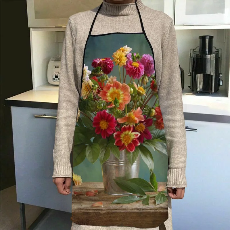 Flower Dahlia Apron Kitchen Aprons For Women Oxford Fabric Cleaning Pinafore Home Cooking Accessories Apron 1014
Flower Dahlia Apron Kitchen Aprons For Women Oxford Fabric Cleaning Pinafore Home Cooking Accessories Apron 1014