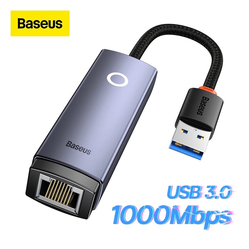 Baseus USB Ethernet Adapter Type C USB3.0 2.0 1000Mbps/100Mbps to RJ45 LAN Port Adapter for Laptop PC Nintendo Switch Mi Box
Baseus USB Ethernet Adapter Type C USB3.0 2.0 1000Mbps/100Mbps to RJ45 LAN Port Adapter for Laptop PC Nintendo Switch Mi Box