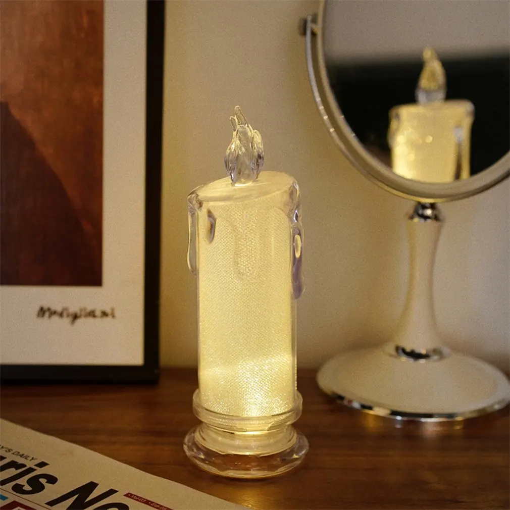 New Flameless LED Light Candle Shape Electronic Lamp Transparent Flickering Tea Light Candles Christmas Event Party Home Decor
New Flameless LED Light Candle Shape Electronic Lamp Transparent Flickering Tea Light Candles Christmas Event Party Home Decor