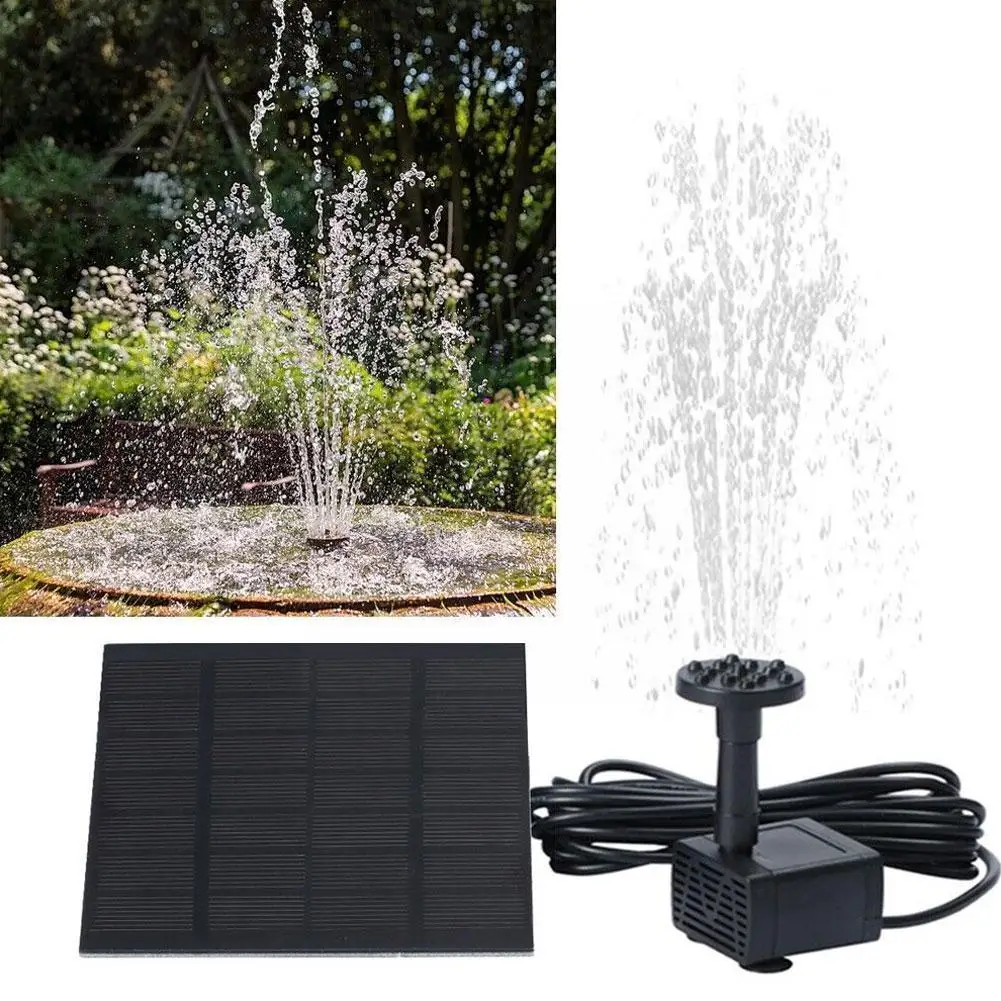 

Solar Fountain Pump Solar Powered Pump 160L/H Solar Panel Powered For Bird Bath,Pond,Garden And Other Places Z2M9