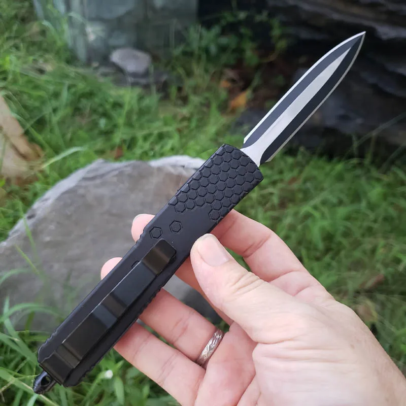 Новый микро OTF Tech нож 440C Лезвие D/E двойной край EDC самооборона тактические Pocketknives A11
Новый микро OTF Tech нож 440C Лезвие D/E двойной край EDC самооборона тактические Pocketknives A11