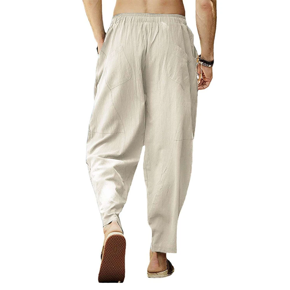 Autumn Men's Cotton Linen Pants Joggers Solid Casual Drawstring Elastic Waist Loose Yoga Harem Trousers Sports Pants
Autumn Men's Cotton Linen Pants Joggers Solid Casual Drawstring Elastic Waist Loose Yoga Harem Trousers Sports Pants