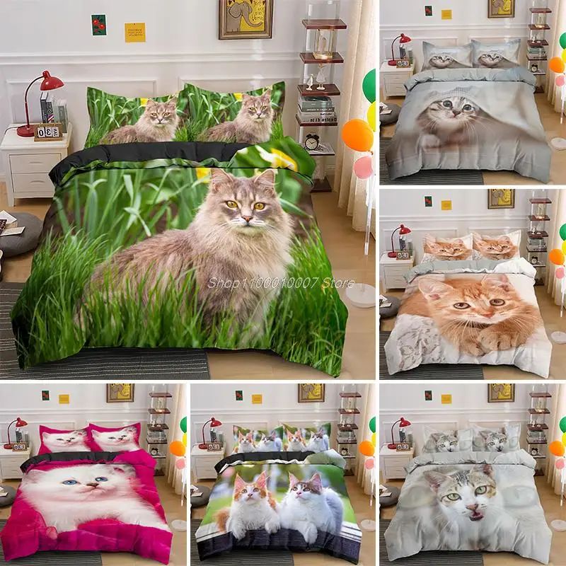 Single King Queen Animal Print Bedding Set Cat Pet Duvet Cover Bedclothes And Pillowcase Quilt Comforter Covers
Single King Queen Animal Print Bedding Set Cat Pet Duvet Cover Bedclothes And Pillowcase Quilt Comforter Covers