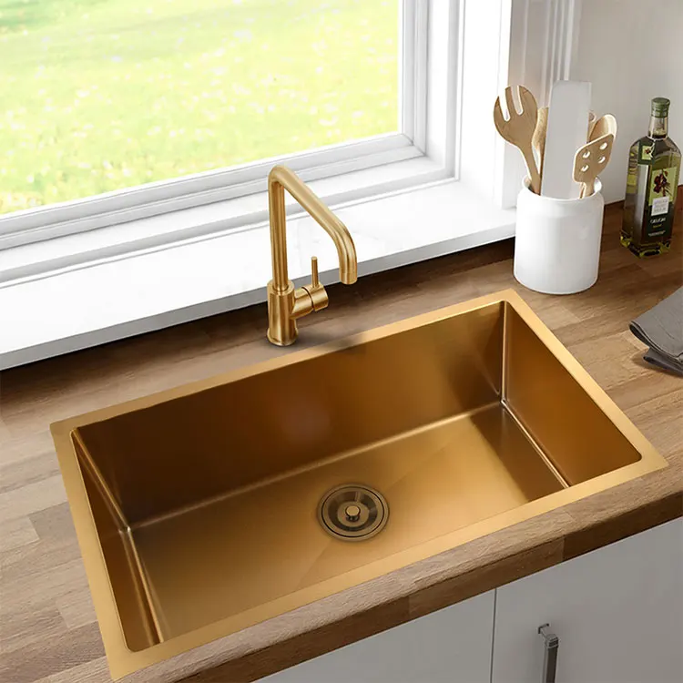 Brushed Gold 45x45 Under Basin Kithcen Sink Handmade Single Bowl Sink Stainless Steel Copper Sink Gold Kitchen Sink
Brushed Gold 45x45 Under Basin Kithcen Sink Handmade Single Bowl Sink Stainless Steel Copper Sink Gold Kitchen Sink