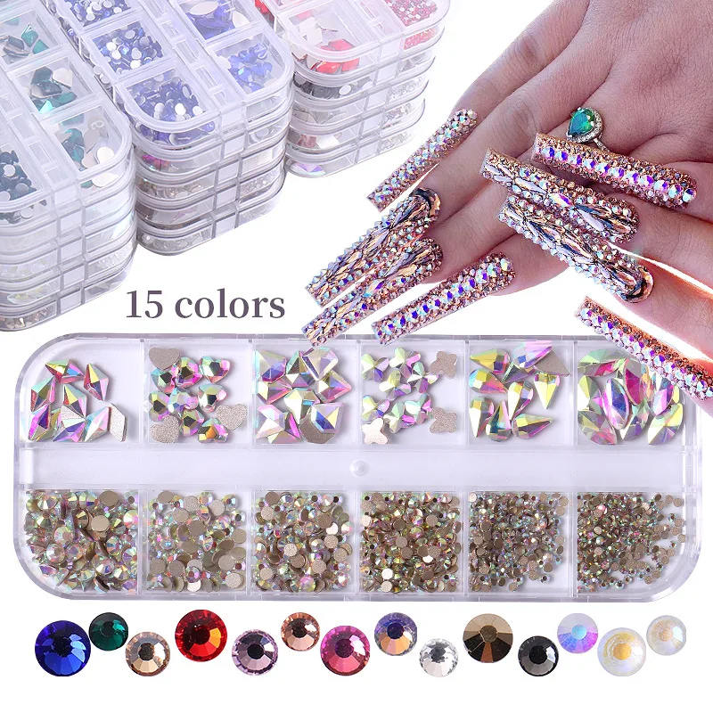 12-grid/Box Nail Drill Flat Bottom Diamond Shaped Drill Combination Nail Jewelry Set Glitter Press on Nails Accessories Art Gems
12-grid/Box Nail Drill Flat Bottom Diamond Shaped Drill Combination Nail Jewelry Set Glitter Press on Nails Accessories Art Gems