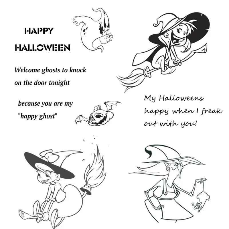 Transparent Silicone Clear Stamps Happy Halloween Riding Broom Boy New 2022 Embossing Card Making Sets For Scrapbooking
Transparent Silicone Clear Stamps Happy Halloween Riding Broom Boy New 2022 Embossing Card Making Sets For Scrapbooking