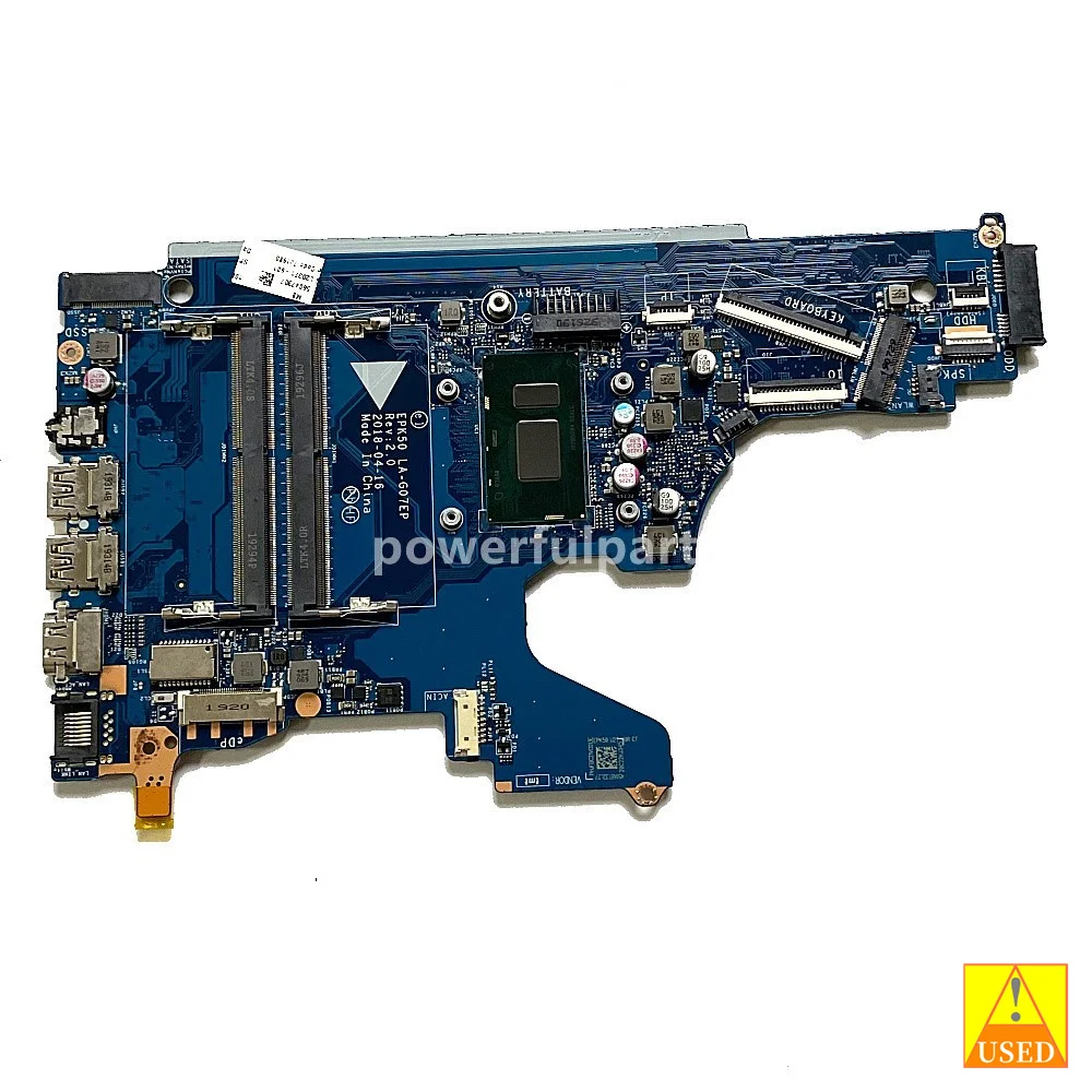 Бывшая в употреблении Рабочая материнская плата EPK50 для ноутбука Hp 15-DA 15T-DA с искусственными элементами
Бывшая в употреблении Рабочая материнская плата EPK50 для ноутбука Hp 15-DA 15T-DA с искусственными элементами