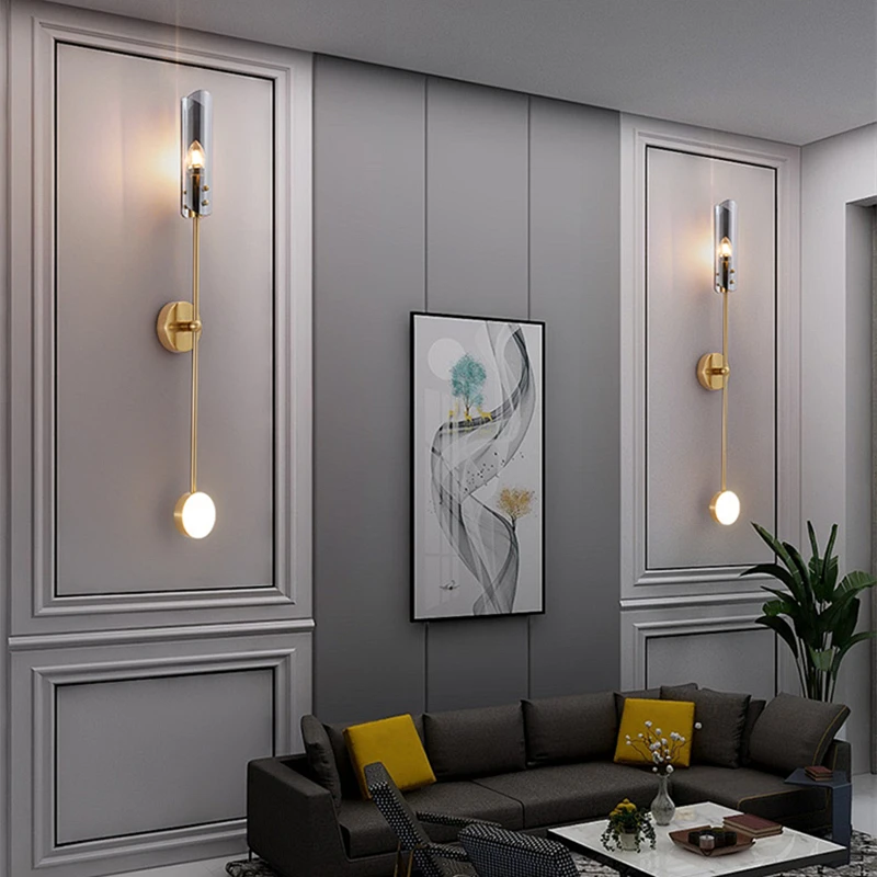 Nordic Metal Simple Wall Lamp High-quality Luxury Wall Light Post-modern Gold Aisle Sconce For Living Room Bedroom Corridor Led
Nordic Metal Simple Wall Lamp High-quality Luxury Wall Light Post-modern Gold Aisle Sconce For Living Room Bedroom Corridor Led