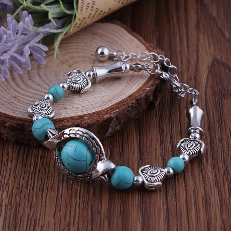 Tibet Alloy Heart Ouroboros Snake Bracelets for Women Vintage Silver Chain Boho Natural Stone Bead Bangles Jewelry Couple Gift
Tibet Alloy Heart Ouroboros Snake Bracelets for Women Vintage Silver Chain Boho Natural Stone Bead Bangles Jewelry Couple Gift