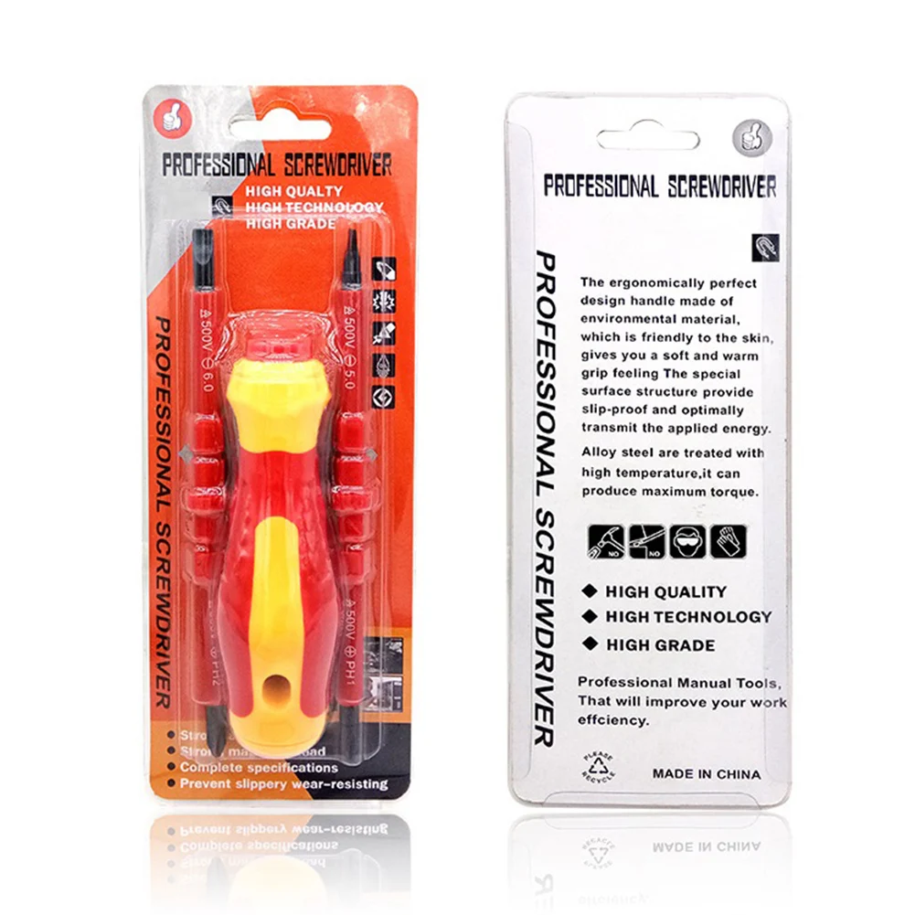 3pcs Insulated Screwdriver Set Electrician Slotted PH/PH2 High Voltage Resistant Electrician Repair Hand Tools
3pcs Insulated Screwdriver Set Electrician Slotted PH/PH2 High Voltage Resistant Electrician Repair Hand Tools