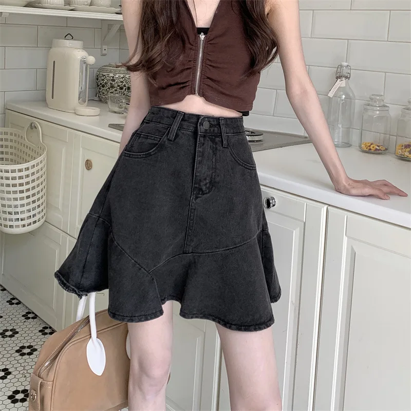High Waist New Short Jean Skirts Womens 90s Aesthetic Vintage Brown Preppy Style A Line Mini Skirt Cute E Girl Streetwear
High Waist New Short Jean Skirts Womens 90s Aesthetic Vintage Brown Preppy Style A Line Mini Skirt Cute E Girl Streetwear