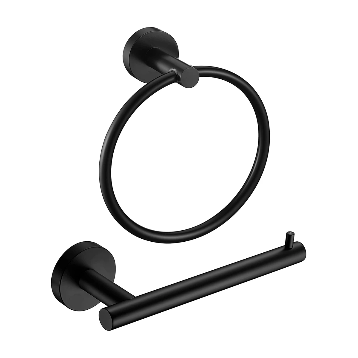 Matte Black Toilet Paper Holder and Hand Towel Holder, 2 Pieces Bathroom Hardware Accessories Set,304 Stainless Steel
Matte Black Toilet Paper Holder and Hand Towel Holder, 2 Pieces Bathroom Hardware Accessories Set,304 Stainless Steel