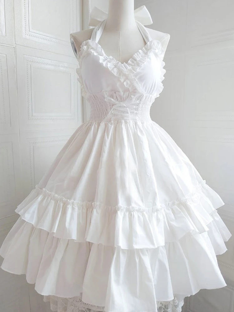 2023 Summer Kawaii Clothing Lolita Mini Dress Women Sleeveless Backless Even Party Dress Vintage One Piece Dress Korean Fashion
2023 Summer Kawaii Clothing Lolita Mini Dress Women Sleeveless Backless Even Party Dress Vintage One Piece Dress Korean Fashion