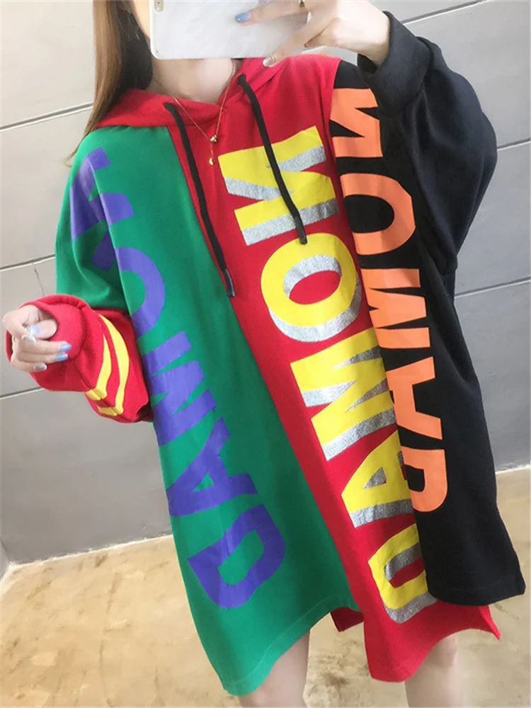 H.sa 2022 New Contrast Color Stitching Hooded Pullover Casual Mujer Letter Print Tops Sweater Women's Long-Sleeve Loose Hoodie
H.sa 2022 New Contrast Color Stitching Hooded Pullover Casual Mujer Letter Print Tops Sweater Women's Long-Sleeve Loose Hoodie