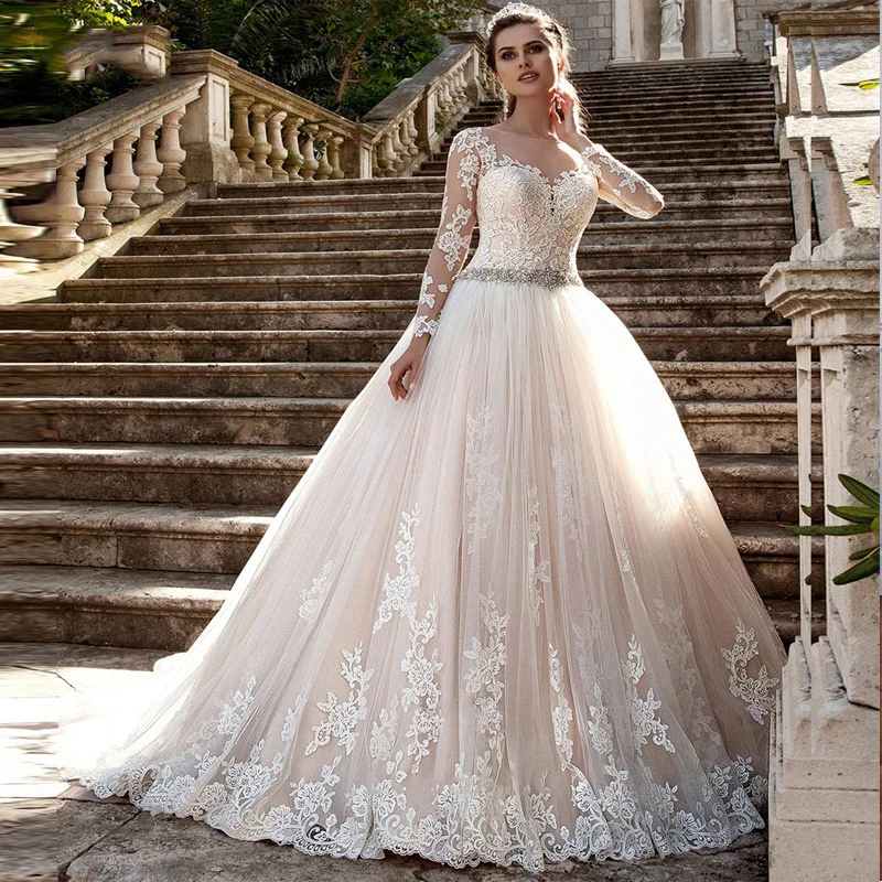 Sen Series Wedding Dress Series New Style Collar Lace Sexy Slim Long Sleeve Wedding Dress Fishtail Slim Big Swing Dress
Sen Series Wedding Dress Series New Style Collar Lace Sexy Slim Long Sleeve Wedding Dress Fishtail Slim Big Swing Dress