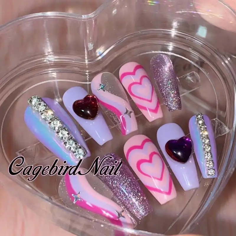 Diy Kawaii y2k Love Artificial False Nails Design Ballet Coffin Fake Nails Wearable Decal Rhinestone Long Manicure Art Tips
Diy Kawaii y2k Love Artificial False Nails Design Ballet Coffin Fake Nails Wearable Decal Rhinestone Long Manicure Art Tips