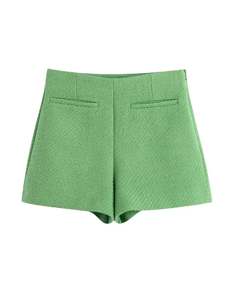 Nlzgmsj ZBZA 2023 Women Chic Fashion With Pockets Tweed Shorts Vintage High Waist Back Zipper Female Short Pants Mujer 202303
Nlzgmsj ZBZA 2023 Women Chic Fashion With Pockets Tweed Shorts Vintage High Waist Back Zipper Female Short Pants Mujer 202303