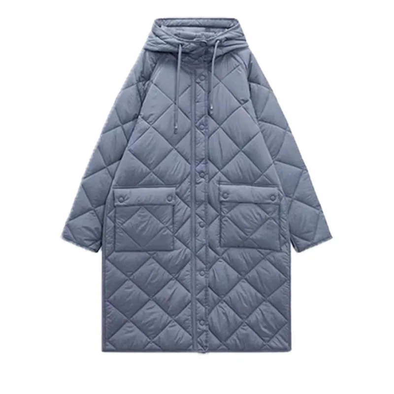 

za Winter Women's Overcoat Hoodies Jacket Parkas Outwear Solid Elegant Coat Hooded Fashion With Pocket Woman Warm traf Jacket