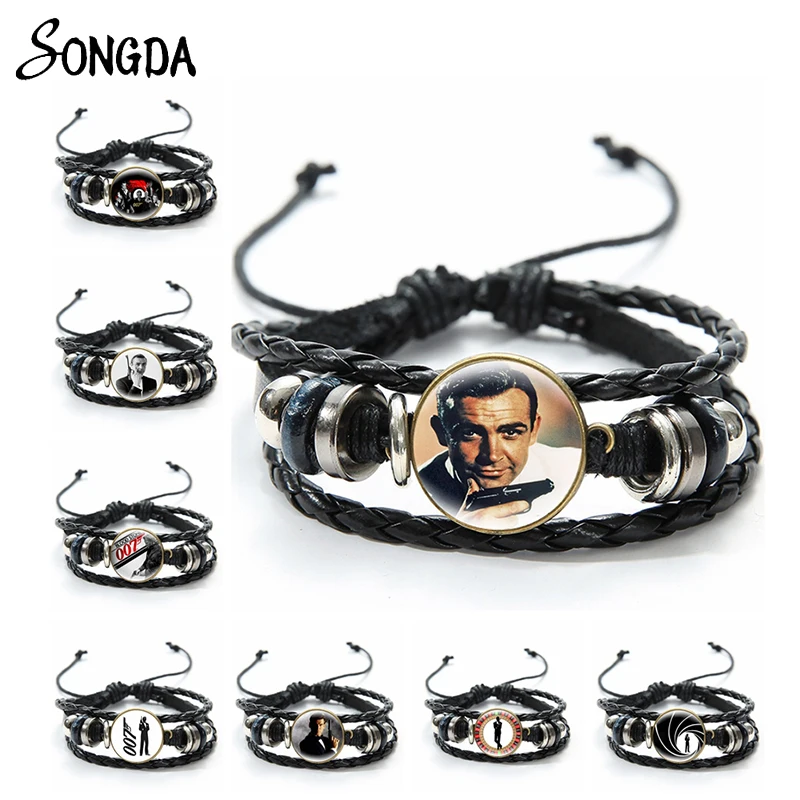 British Legend James Bond 007 Leather Bracelets Bangles Adjustable Braided Beads Bracelets Wristbands Handmade Jewelry Wholesale
British Legend James Bond 007 Leather Bracelets Bangles Adjustable Braided Beads Bracelets Wristbands Handmade Jewelry Wholesale
