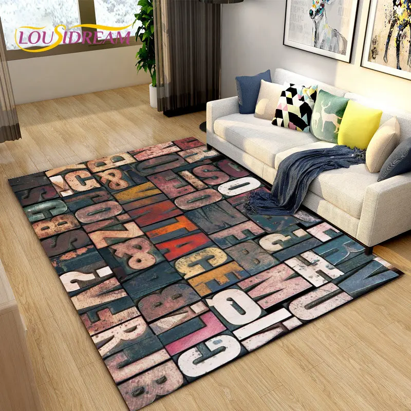 3D Letter Number Retro Nostalgia Area Rug,Carpet Rug for Living Room Bedroom Sofa Doormat,Kids Play Crawling Non-slip Floor Mat
3D Letter Number Retro Nostalgia Area Rug,Carpet Rug for Living Room Bedroom Sofa Doormat,Kids Play Crawling Non-slip Floor Mat