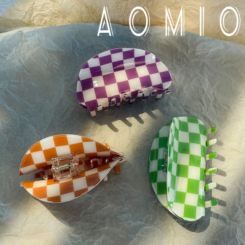 Заколка для волос AOMIO для женщин компл., черно-белая, ацетатная, Геометрическая, в черно-белую клетку, краб, аксессуары для волос для конского ...
Заколка для волос AOMIO для женщин компл., черно-белая, ацетатная, Геометрическая, в черно-белую клетку, краб, аксессуары для волос для конского ...
