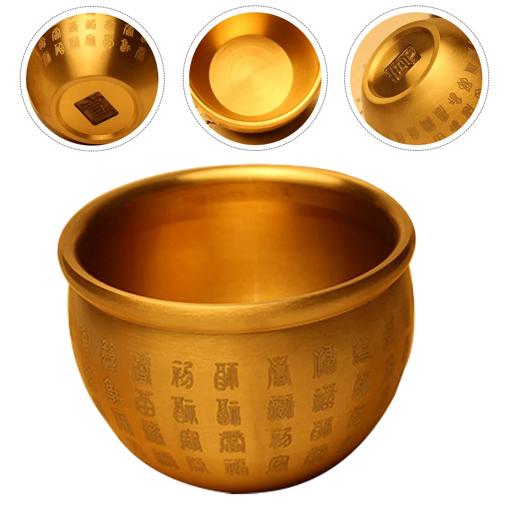 Treasure Basin Bowl Wealth Decor Shui Copper Feng Fengshui Money Ornament Figurine Chinese Home Porsperity Desktop Vintage Gold
Treasure Basin Bowl Wealth Decor Shui Copper Feng Fengshui Money Ornament Figurine Chinese Home Porsperity Desktop Vintage Gold