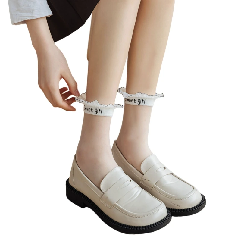 Женские ультратонкие бриллиантовые носки с оборками и надписью Sweet Girl, чулочно-носочные изделия
Женские ультратонкие бриллиантовые носки с оборками и надписью Sweet Girl, чулочно-носочные изделия