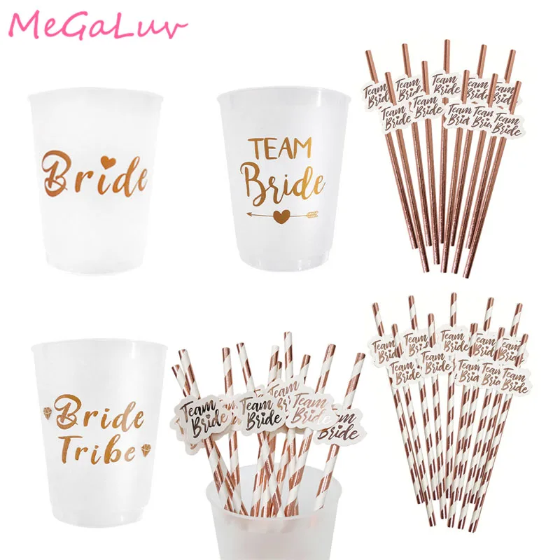 Bachelorette Party Cups Bride Team Bride Plastic Cups Bridal Shower Plastic Cup Straws Wedding Decoration Party Supplies
Bachelorette Party Cups Bride Team Bride Plastic Cups Bridal Shower Plastic Cup Straws Wedding Decoration Party Supplies
