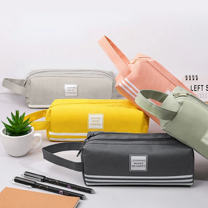 Macaron Color Canvas Pencil Case Stretch Double Layer Large Capacity Stationery Pen Box Cute Pencilcase Storge Kids School
Macaron Color Canvas Pencil Case Stretch Double Layer Large Capacity Stationery Pen Box Cute Pencilcase Storge Kids School