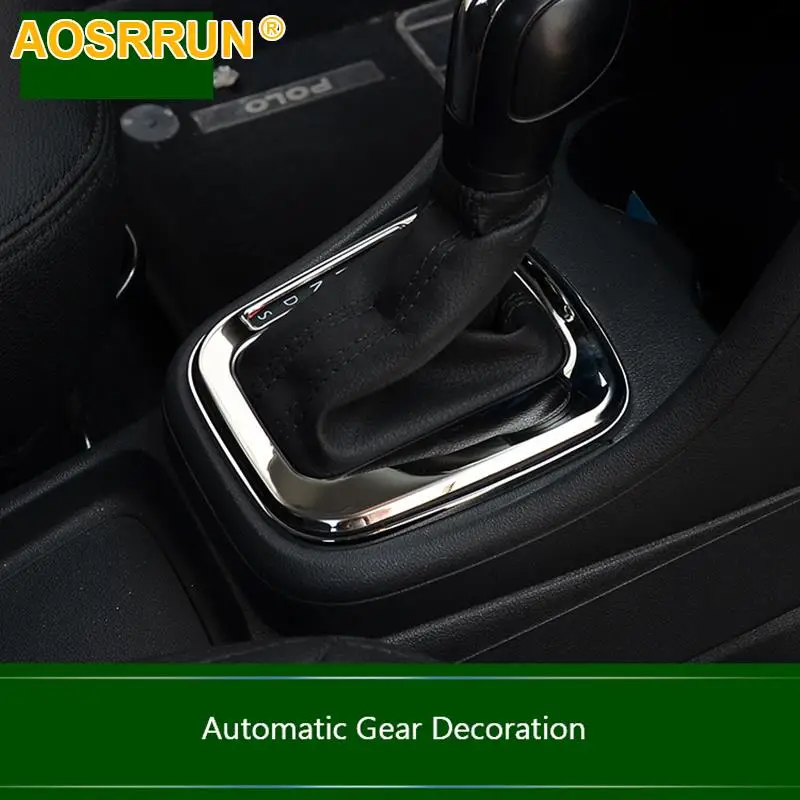 Автомобильные аксессуары для Volkswagen Vw Polo 2011 2012 2013 2014 2015 6R, декоративная крышка из нержавеющей стали с автоматической передачей