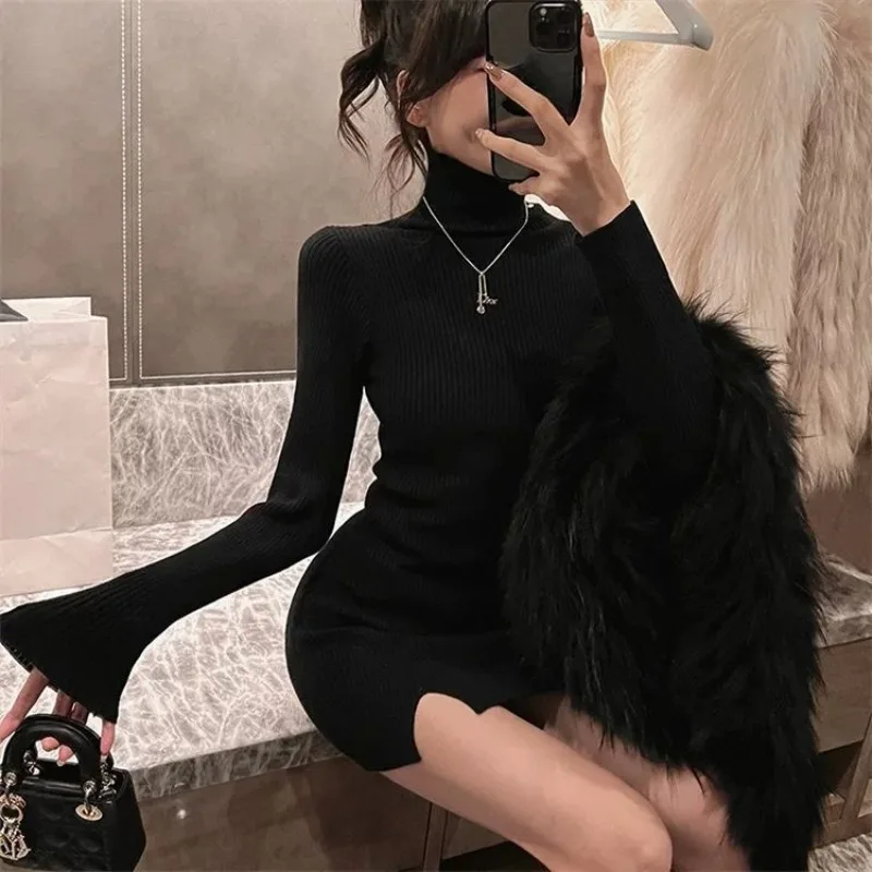 Woman Dress Prom Split Crochet Bodycon Extreme Mini Solid Dresses for Women Turtleneck Knitted Party Sexy Daring Short Clothes
Woman Dress Prom Split Crochet Bodycon Extreme Mini Solid Dresses for Women Turtleneck Knitted Party Sexy Daring Short Clothes