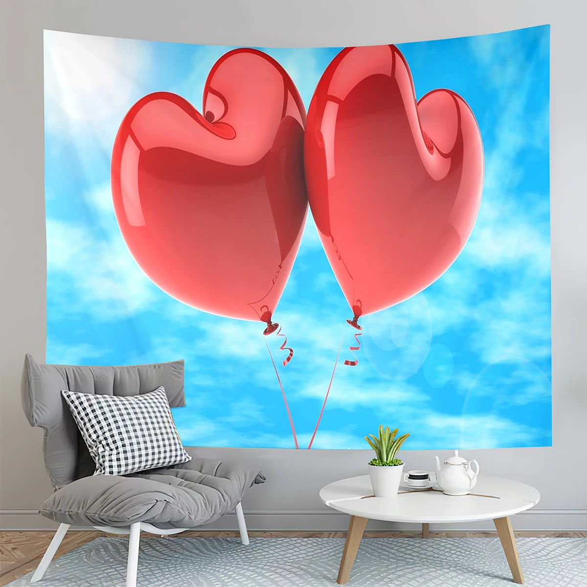 Red Love Heart Balloons Tapestry Romantic Valentine's Day Tapestry Home Living Room Bedroom Dorm Wall Hanging Decorative Blanket
Red Love Heart Balloons Tapestry Romantic Valentine's Day Tapestry Home Living Room Bedroom Dorm Wall Hanging Decorative Blanket