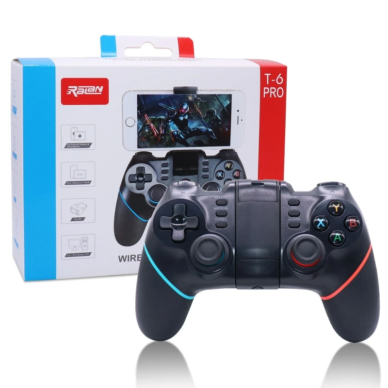 T6PRO Wireless Gamepad Video Game Controller with Turbo Function Support for iOS/Android Compatible with Switch/PS4/PS3
T6PRO Wireless Gamepad Video Game Controller with Turbo Function Support for iOS/Android Compatible with Switch/PS4/PS3