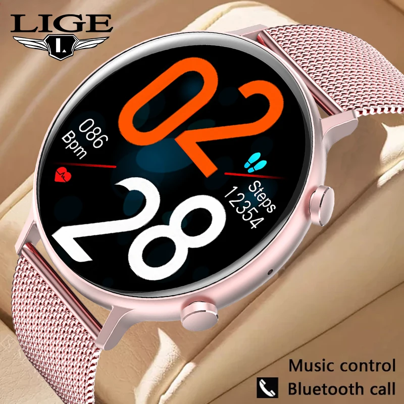 LIGE Bluetooth Answer Call Smart Watch Women Heart Rate Blood Pressure Watch Dial Call Smartwatch Sport Fitness Tracke Bracelet
LIGE Bluetooth Answer Call Smart Watch Women Heart Rate Blood Pressure Watch Dial Call Smartwatch Sport Fitness Tracke Bracelet