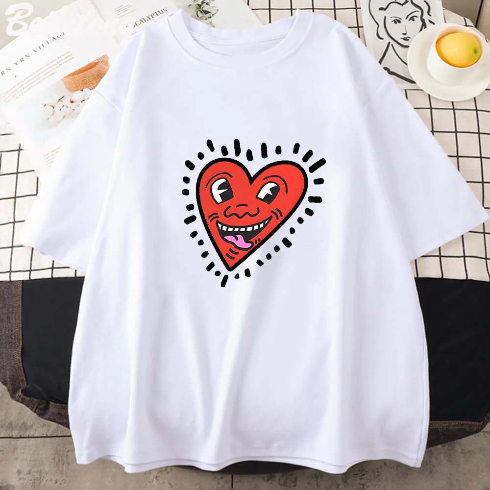 K-keith H-haring Cute Anime T-shirts Harajuku Casual Cartoon Men/women Tshirt Summer Fashion Short Slevee Kawaii Girls Clothing
K-keith H-haring Cute Anime T-shirts Harajuku Casual Cartoon Men/women Tshirt Summer Fashion Short Slevee Kawaii Girls Clothing