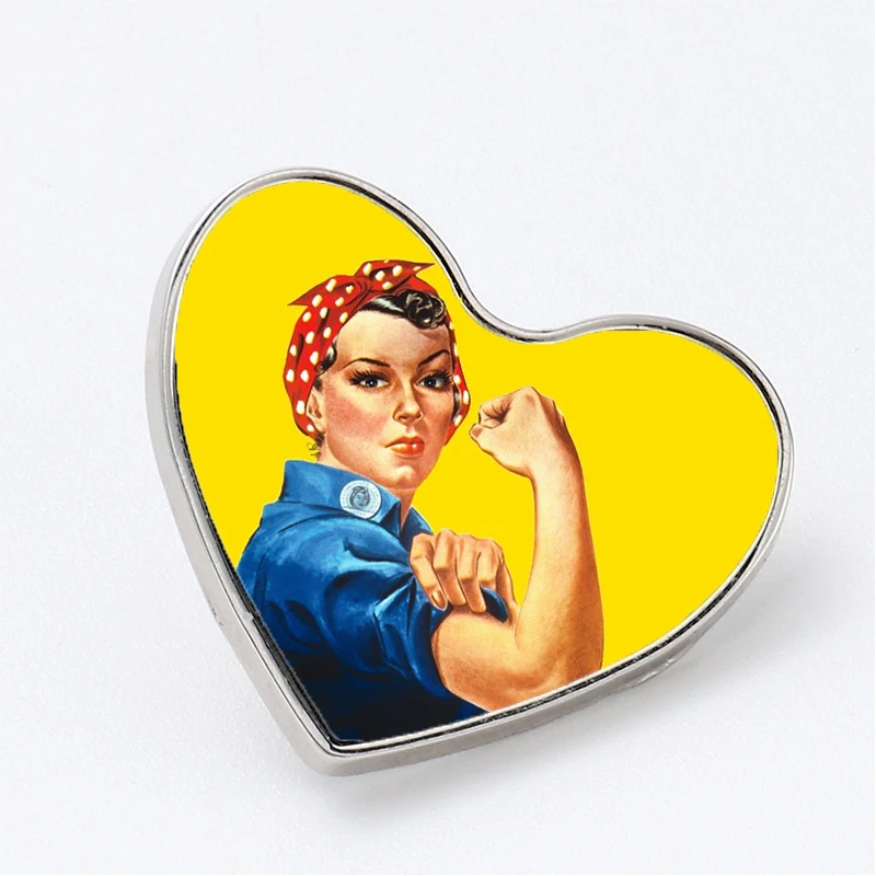Rosie The Riveter Retro Style Design Cif Brooches Pin Jewelry Accessory Customize Brooch Fashion Lapel Badges
Rosie The Riveter Retro Style Design Cif Brooches Pin Jewelry Accessory Customize Brooch Fashion Lapel Badges