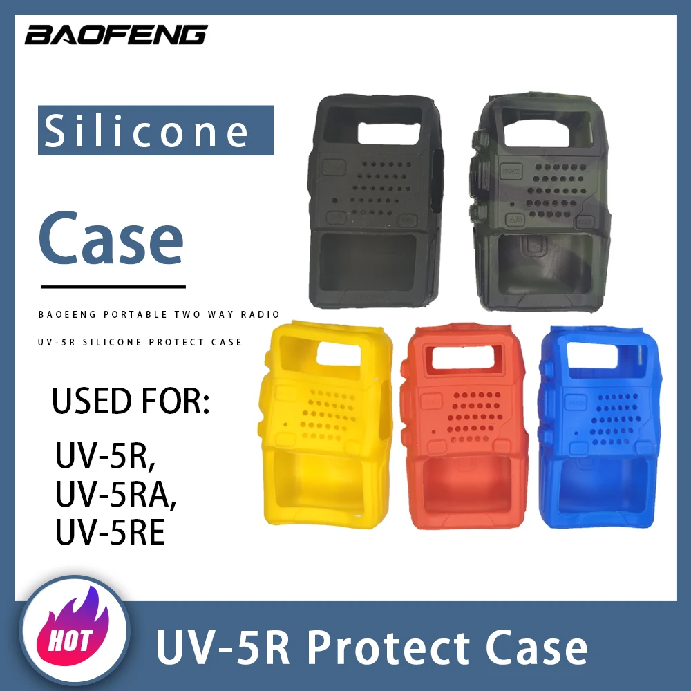 Silicone Case Protect Rubber Cover For BAOFENG Walkie Talkie UV-5R UV5RA UV5RE Two Way Radios Protection Shell UV5R Accessories
Silicone Case Protect Rubber Cover For BAOFENG Walkie Talkie UV-5R UV5RA UV5RE Two Way Radios Protection Shell UV5R Accessories