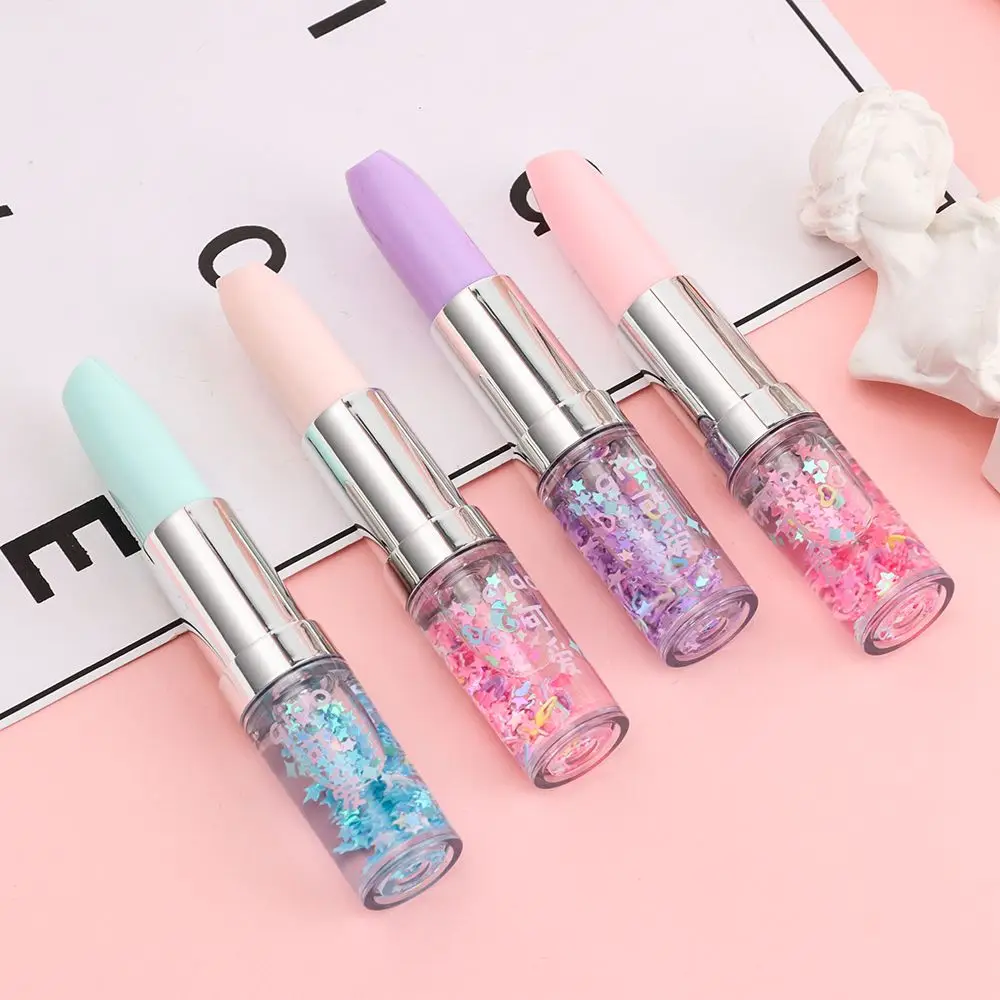 School Quicksand Students Cartoon Ball-point Pen Lipstick Shape Pen 0.5mm Signature Pens Glitter Gel Stationery
School Quicksand Students Cartoon Ball-point Pen Lipstick Shape Pen 0.5mm Signature Pens Glitter Gel Stationery