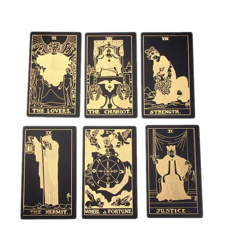 Black and Gold Plated Tarot Cards Professional Party Party Board Games Young Adults Board Solitaire Entertainment Divination
Black and Gold Plated Tarot Cards Professional Party Party Board Games Young Adults Board Solitaire Entertainment Divination