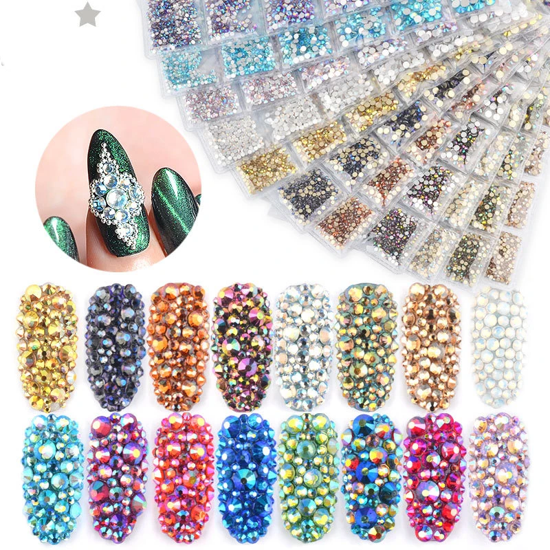 1300pcs Nail Rhinestones Flatback SS4-SS16 Mixed Diamond Design 1.5mm/2mm/2.3mm/2.7mm/3mm 3D Grass UV Gel Nail Art Decorations
1300pcs Nail Rhinestones Flatback SS4-SS16 Mixed Diamond Design 1.5mm/2mm/2.3mm/2.7mm/3mm 3D Grass UV Gel Nail Art Decorations