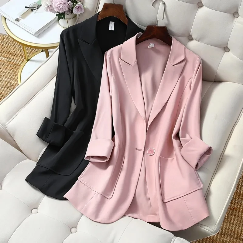 2022 New Spring Summer Women Suit Top Design Temperament Suit Jacket Slim Top Coat Plus Size Women's Clothing Female Loose Suit
2022 New Spring Summer Women Suit Top Design Temperament Suit Jacket Slim Top Coat Plus Size Women's Clothing Female Loose Suit