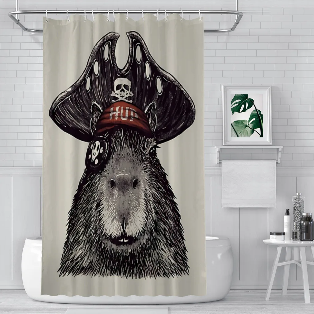 Pirate Shower Curtains Capybara Cute Animal Waterproof Fabric CreativeBathroom Decor with Hooks Home Accessories
Pirate Shower Curtains Capybara Cute Animal Waterproof Fabric CreativeBathroom Decor with Hooks Home Accessories